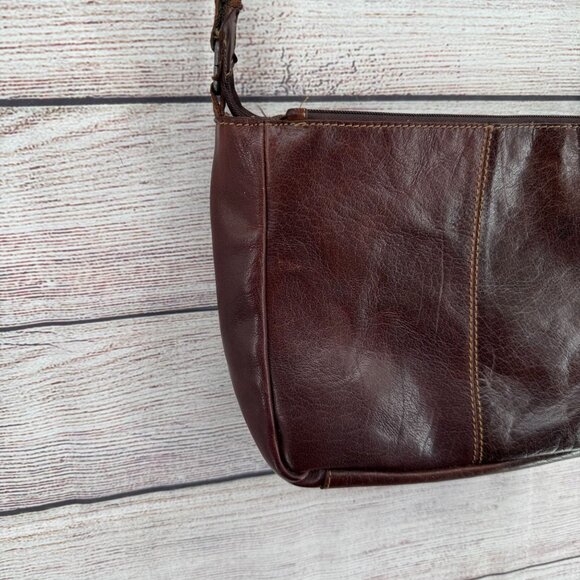 Jack‎ Georges Brown Leather Purse 6 Zippered Pockets - Picture 5 of 16